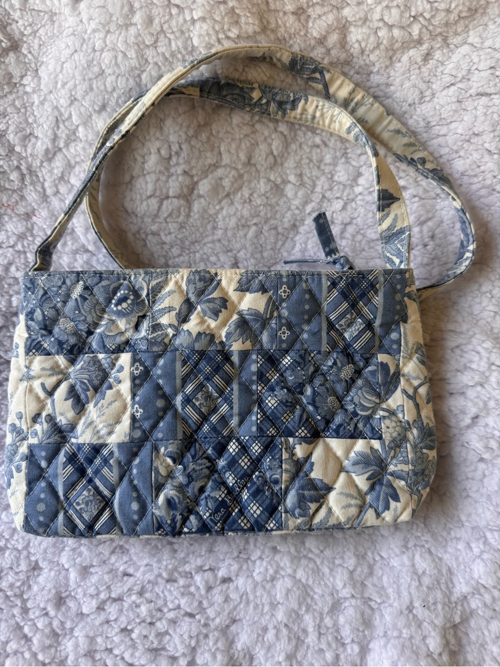 Vera Bradley Blue Toile Patchwork Shoulder Bag - Picture 2 of 8
